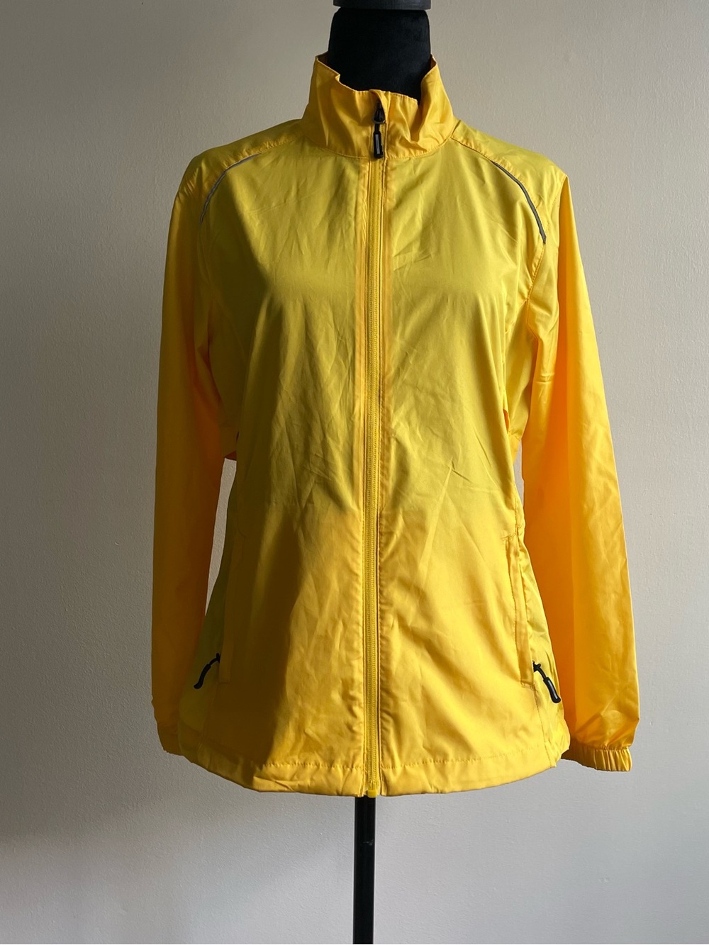 North End Women’s Yellow Lightweight Reflective Windbreaker Jacket Size S